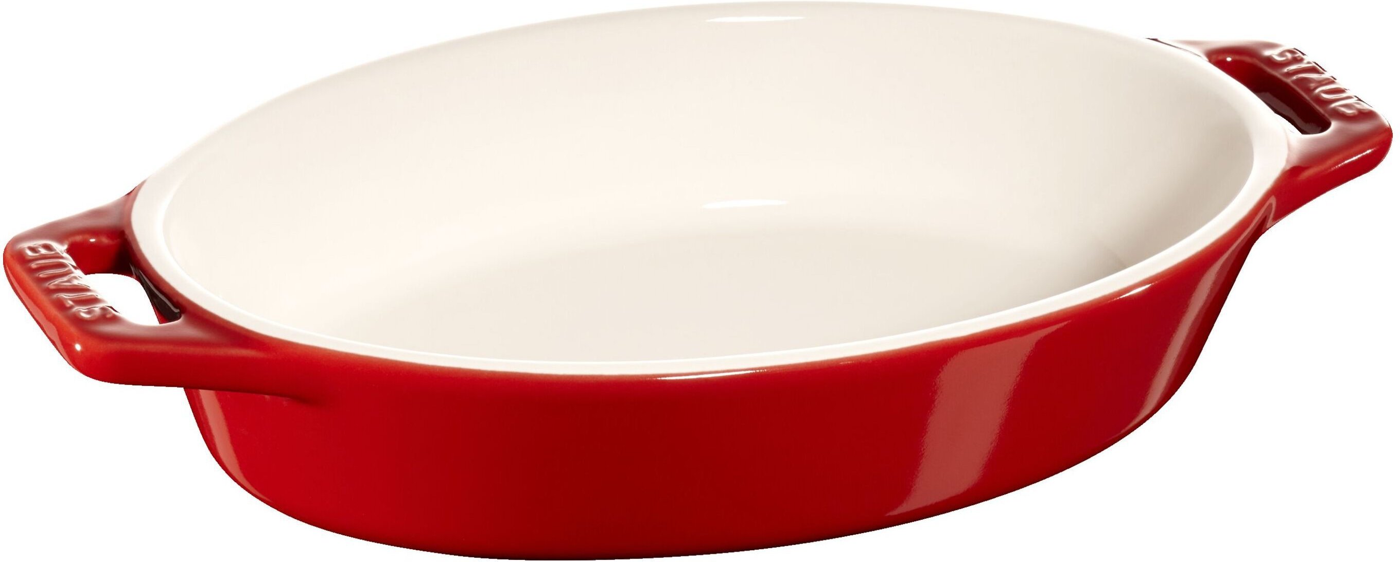 Staub Ceramique Auflaufform 17 cm, oval, Kirsch-Rot, Keramik