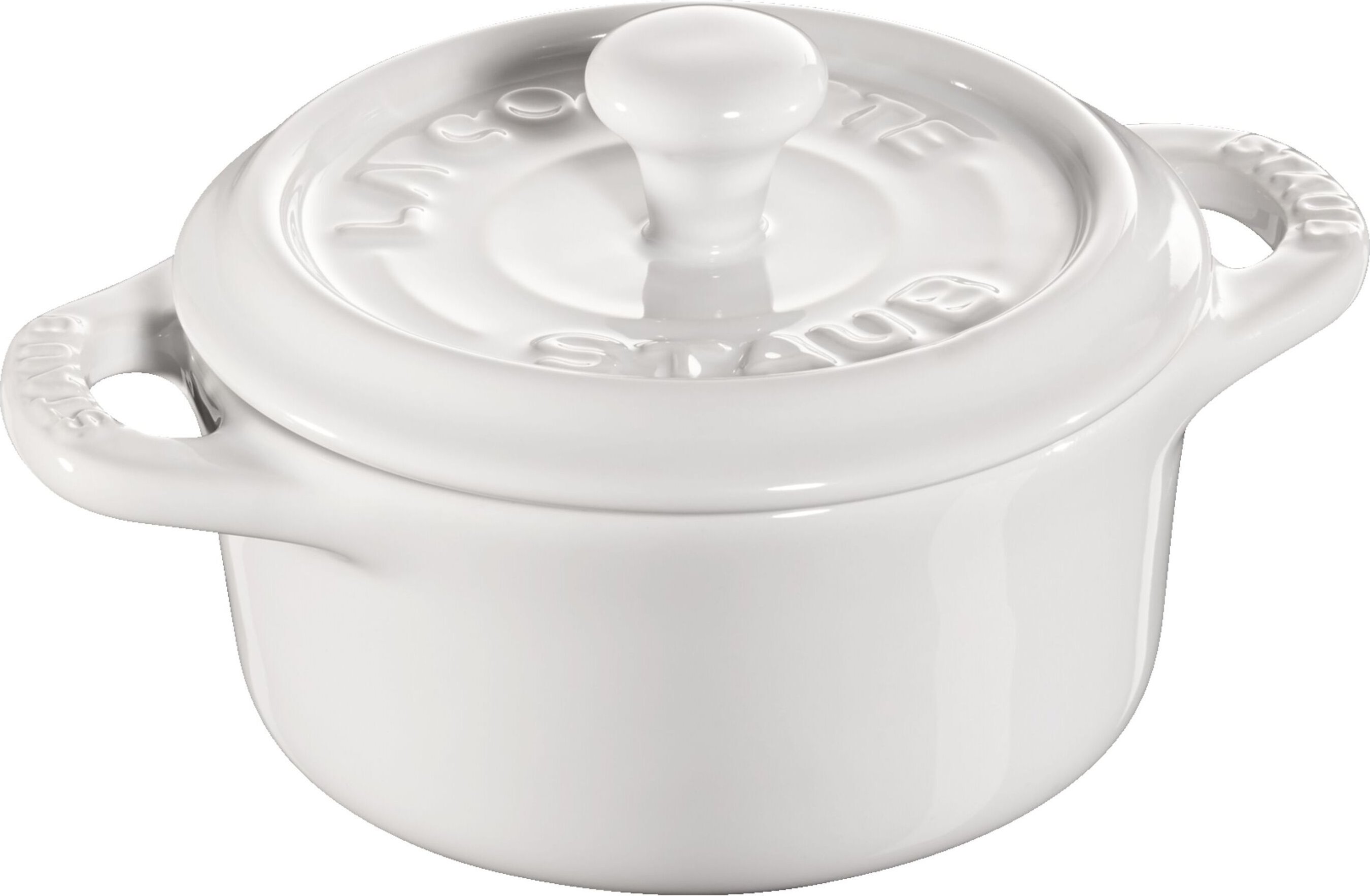 Staub Ceramique Mini Cocotte 10 cm, rund, Weiß, Keramik