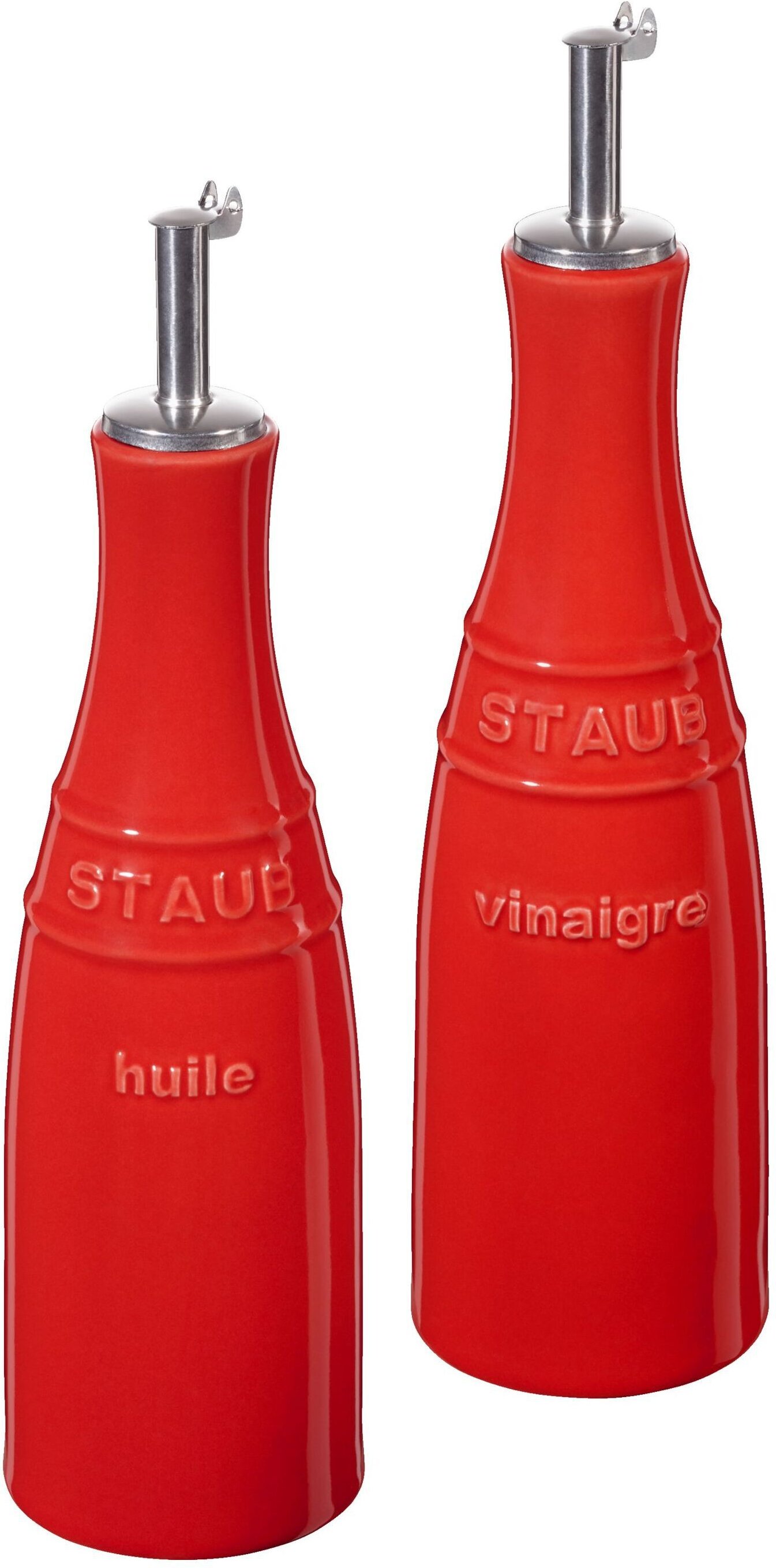 Staub Ceramique Öl- & Essigset 20 cm, Kirsch-Rot, Keramik