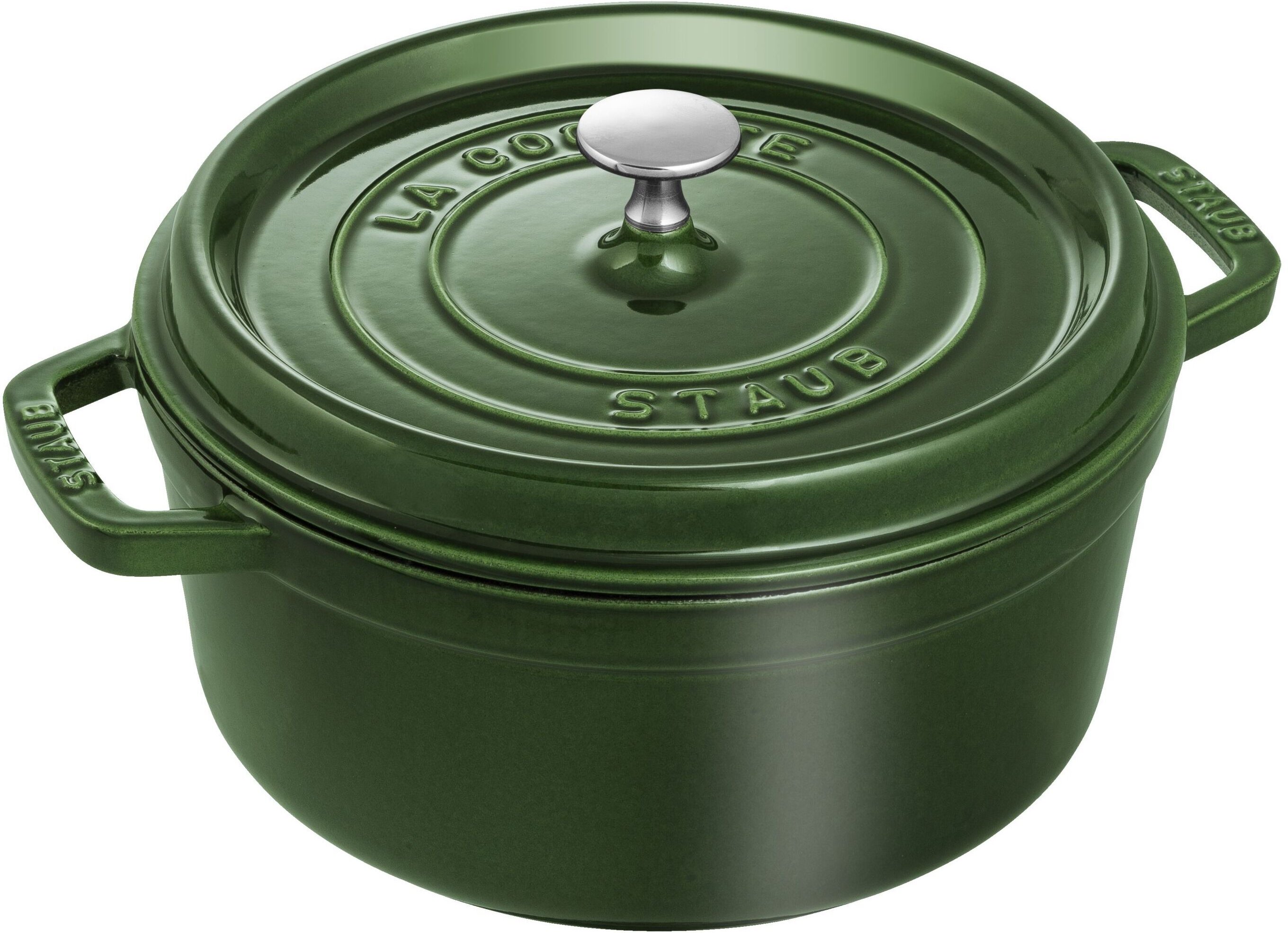 Staub La Cocotte Cocotte 24 cm, rund, Basilikum-Grün, Gusseisen