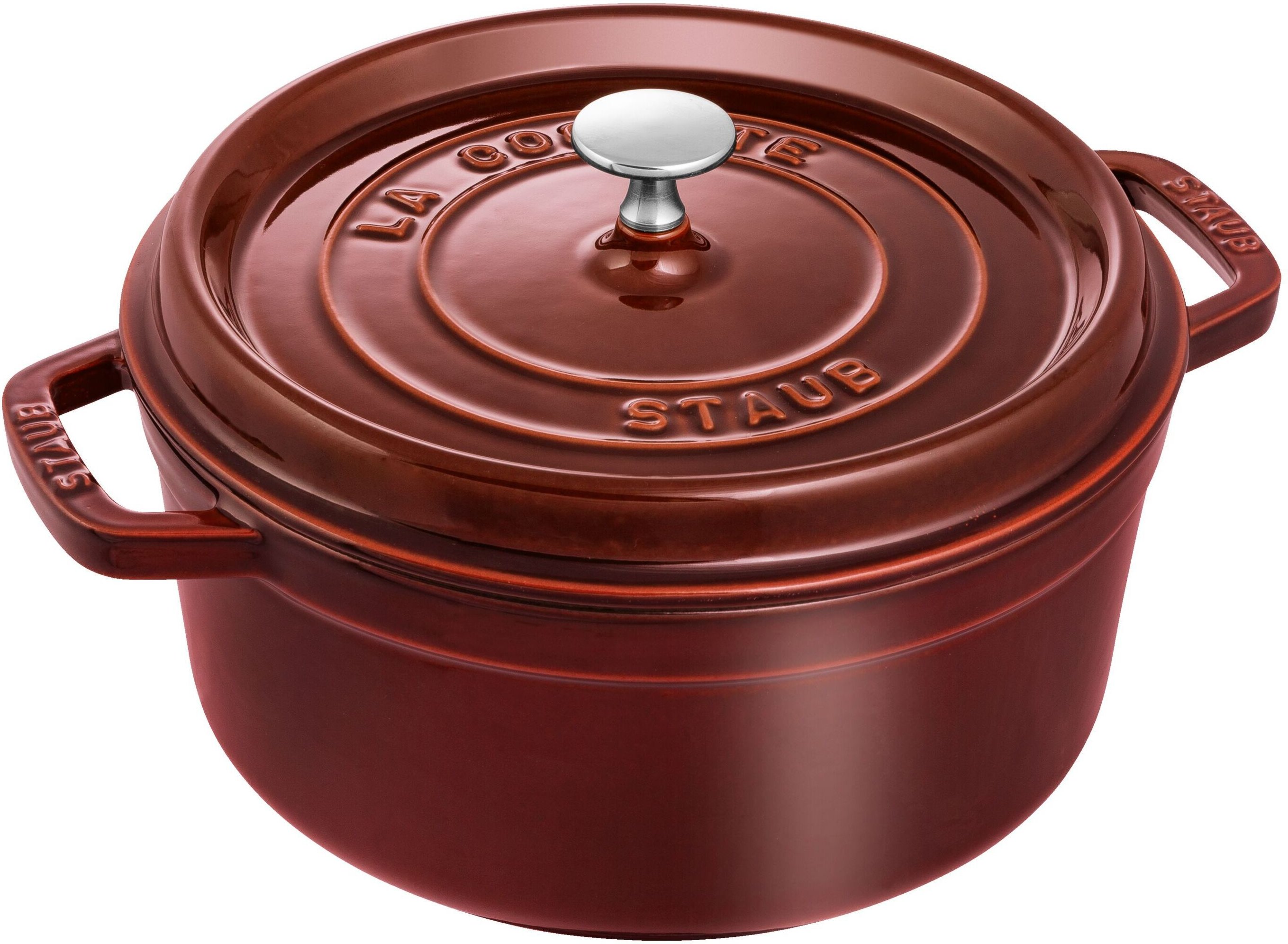 Staub La Cocotte Cocotte 24 cm, rund, Grenadine-Rot, Gusseisen