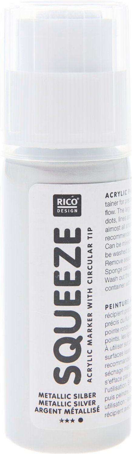 Rico Design Squeeze Acrylic Marker 60ml Metallic Silber