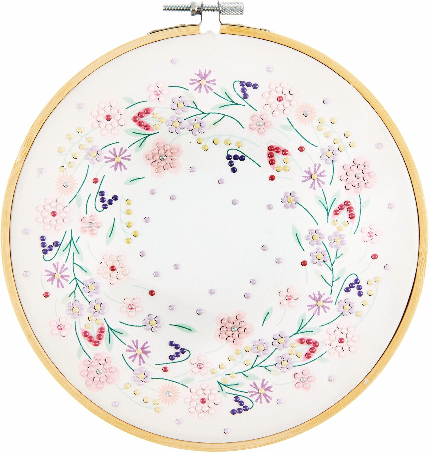 Rico Design Diamond Painting DIY-Set Funkelnder Blumenkranz