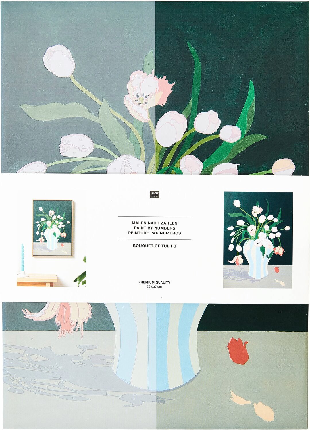 Rico Design Malen nach Zahlen Tulpen Bouqet
