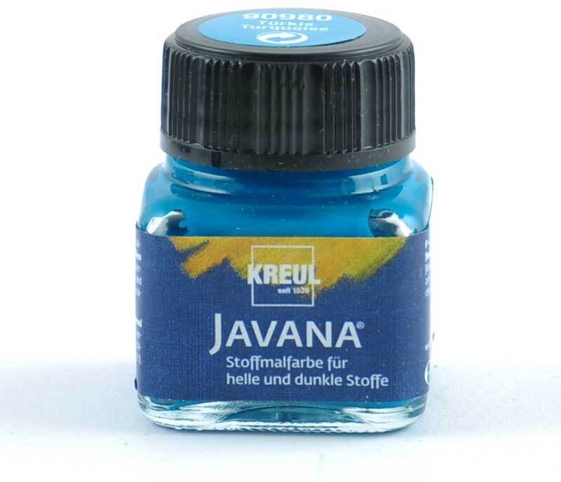 Thumbnail - KREUL Javana Stoffmalfarbe helle und dunkle Stoffe Türkis