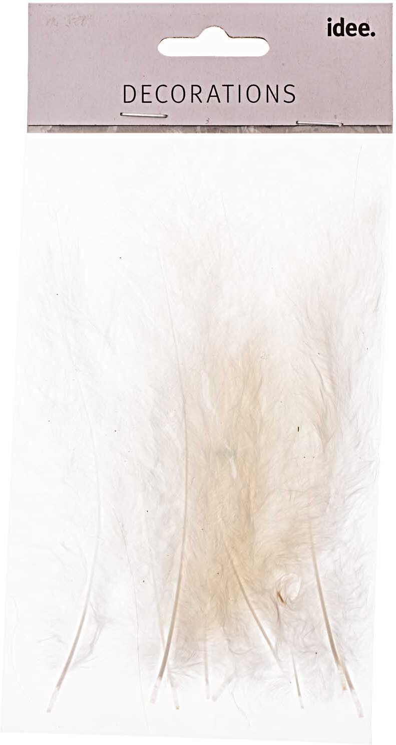 idee. Creativmarkt Dekofedern 15 Stück Weiß