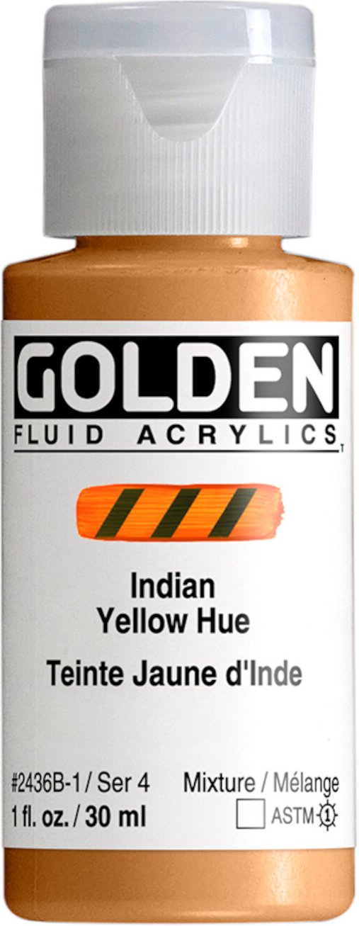 Golden Fluid Acrylfarbe Indiengelb