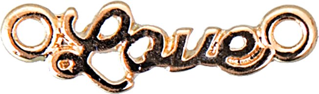 Rico Design Schriftzug Love gold 19x6mm