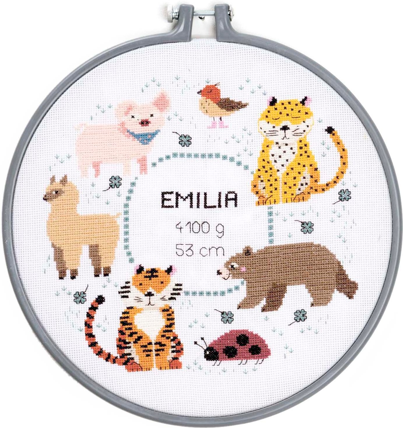 Rico Design Stickpackung Geburtsbild Tiere