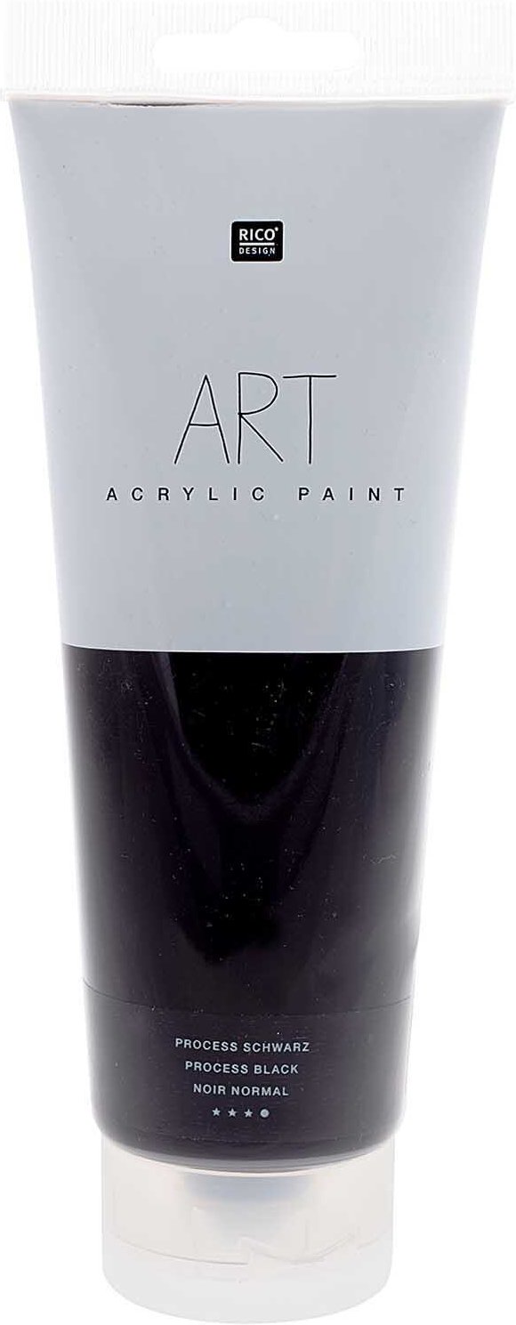 Rico Design ART Künstler Acrylfarbe 250ml Process-Schwarz