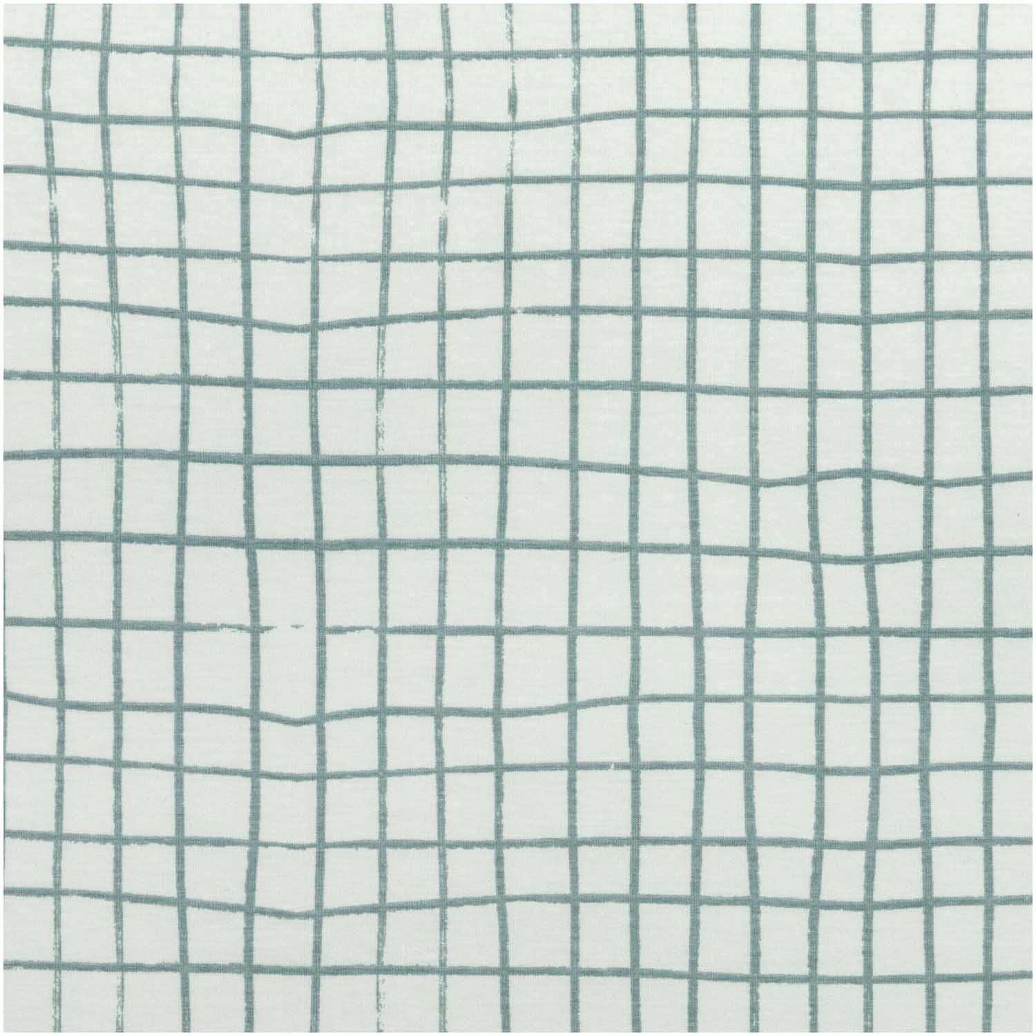 Rico Design Jerseystoff Crafted Nature kariert grau 145cm