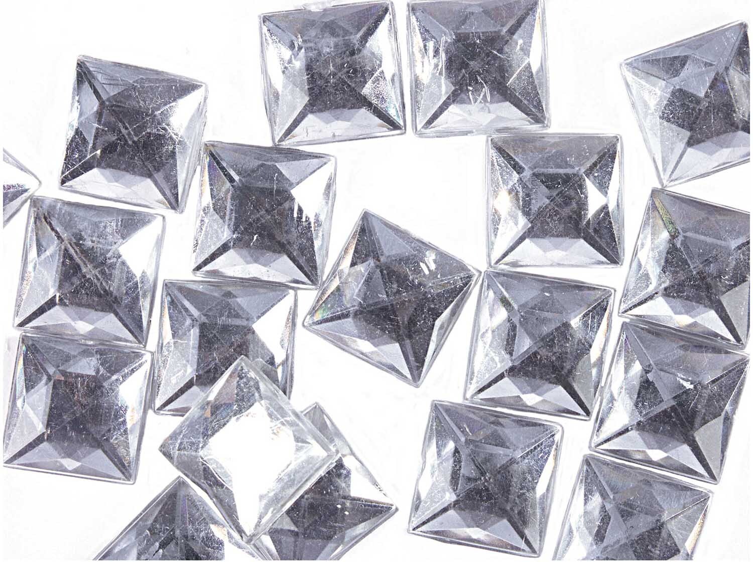 Rico Design Strass Quadrat transparent ca. 50 Stück