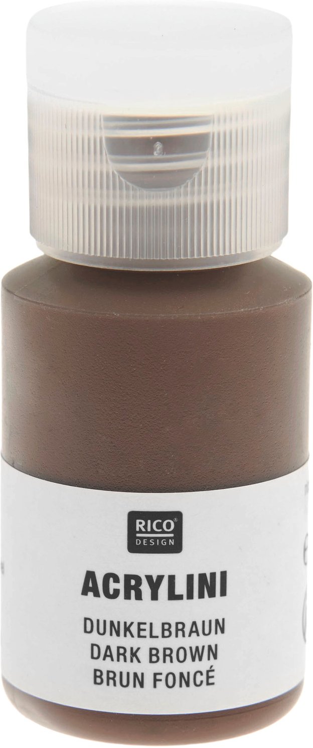 Rico Design Acrylini Acrylfarbe Dunkelbraun