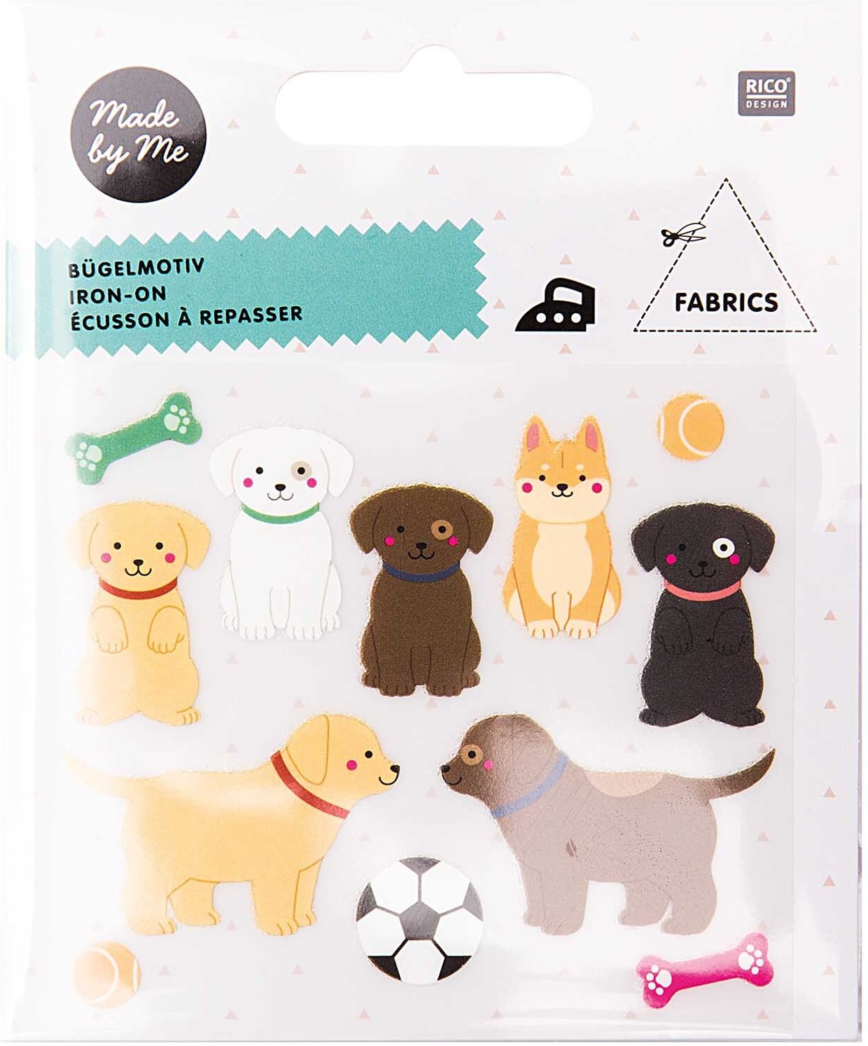 Rico Design Bügelmotive Hunde 12 Stück