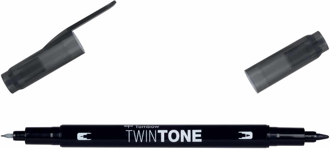 Tombow TwinTone Fasermaler Black