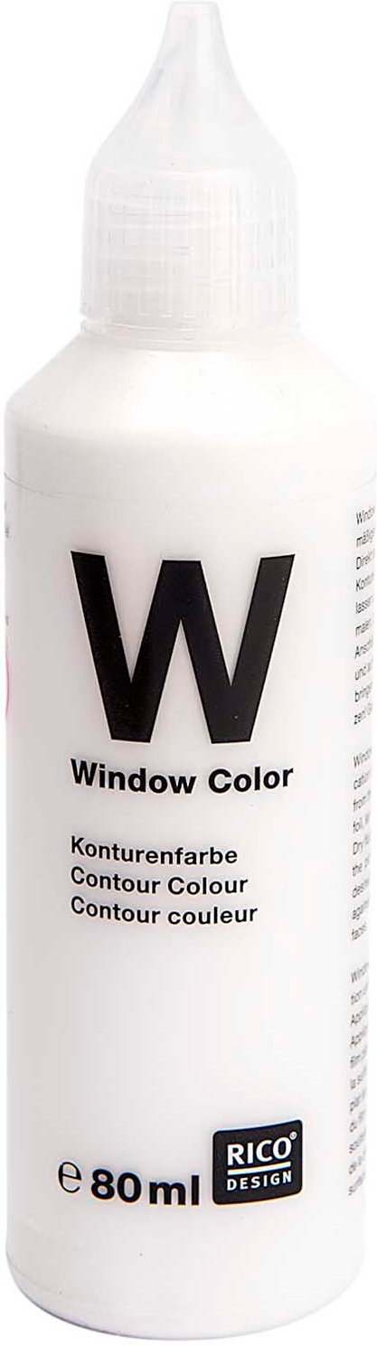 Rico Design Window Color Konturenfarbe weiß 80ml Weiß