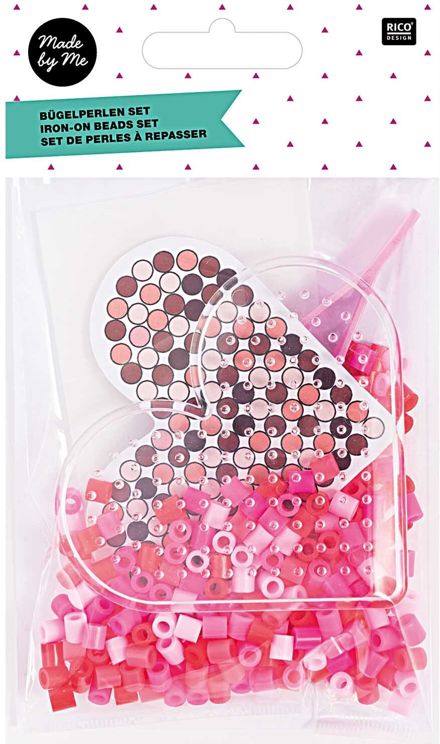 Bügelperlen Set Herz ca. 9x7,5cm