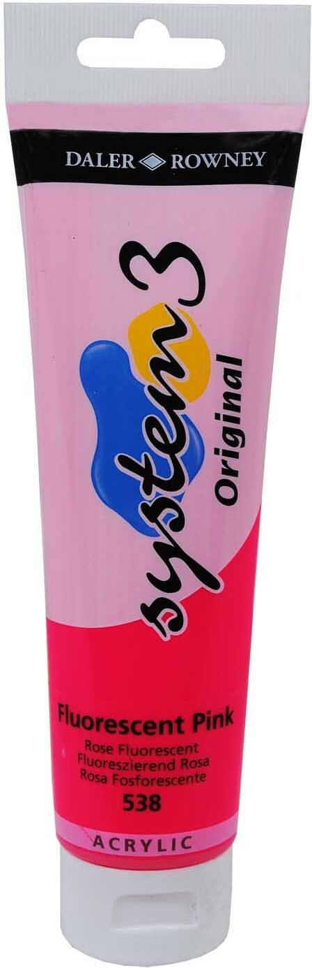 Daler-Rowney System 3 150ml Fluorescent Pink
