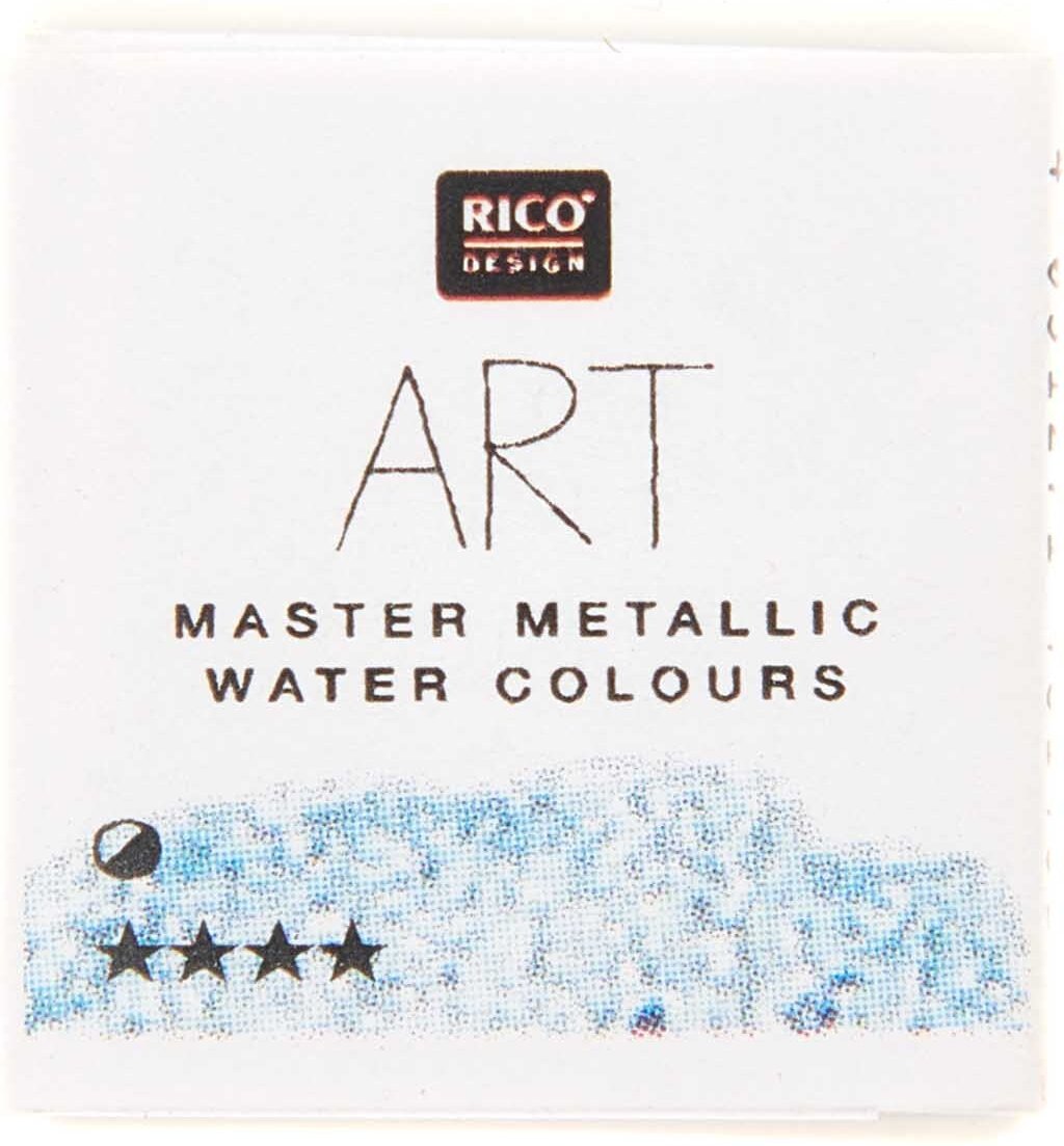 Rico Design ART Master Metallic Aquarellfarbe halbes Näpfchen Arktisblau