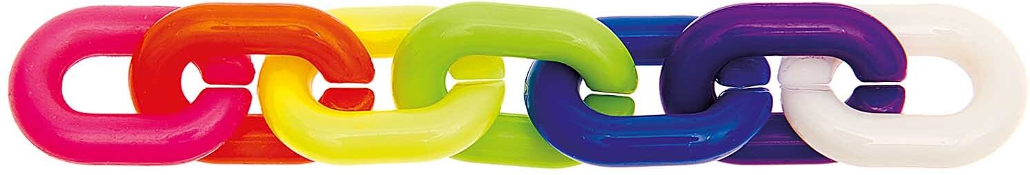 Rico Design itoshii Verbindungsringe rainbow 19x14x4mm 18 Stück