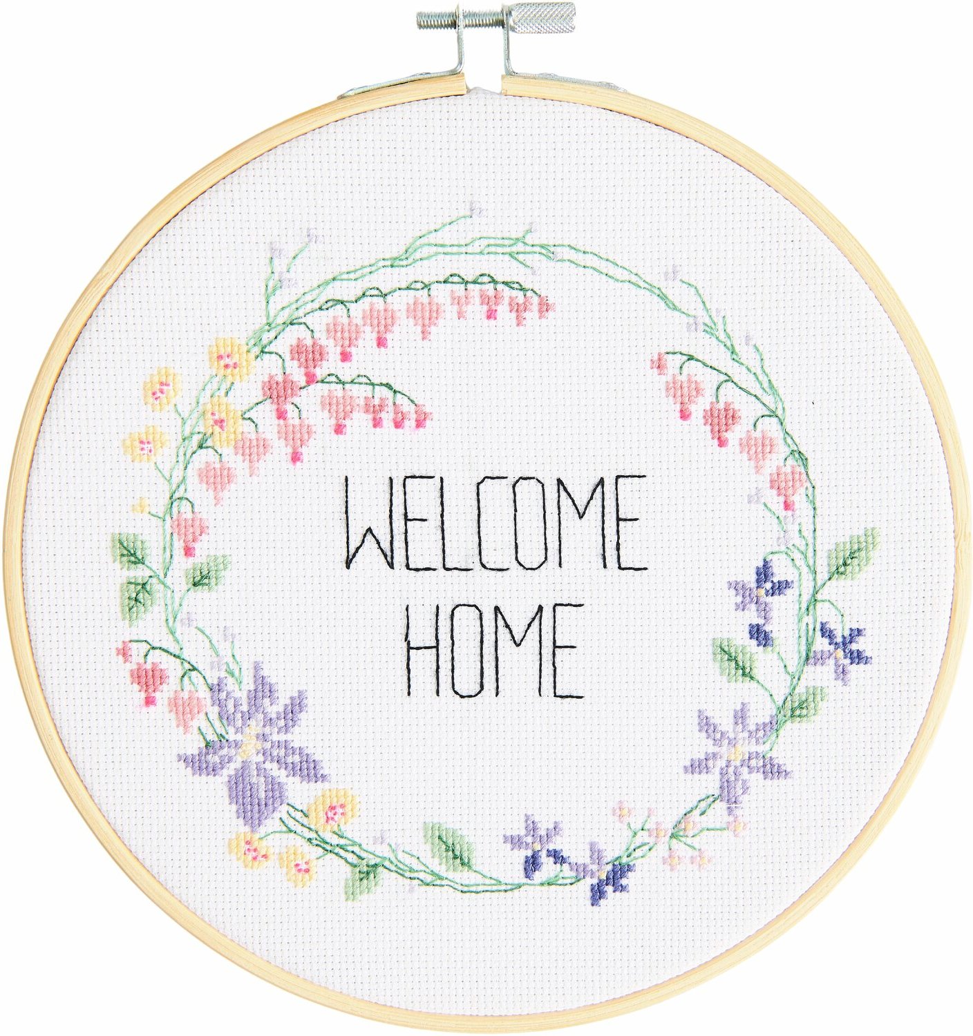 Rico Design Stickpackung Gezählter Kreuzstich Blumenkranz