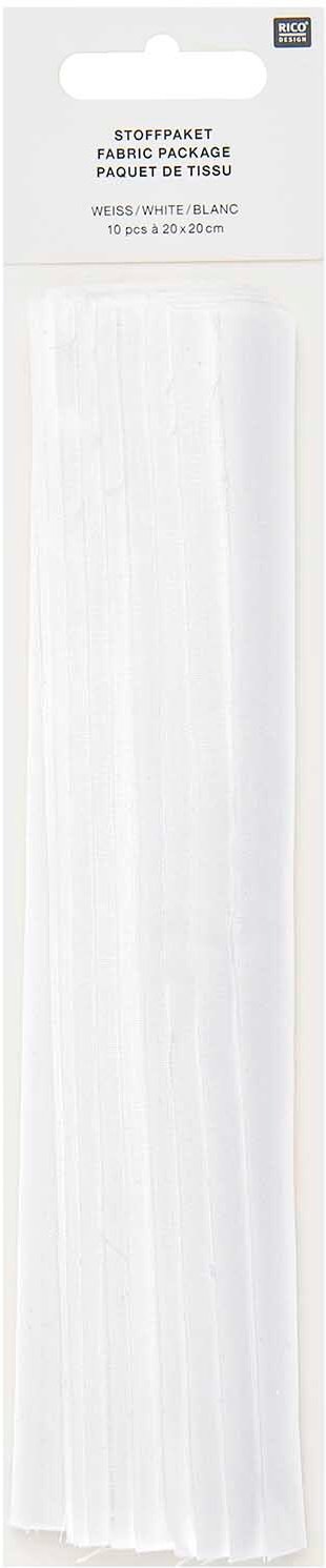 Rico Design Stoffpaket zum Besticken Weiß