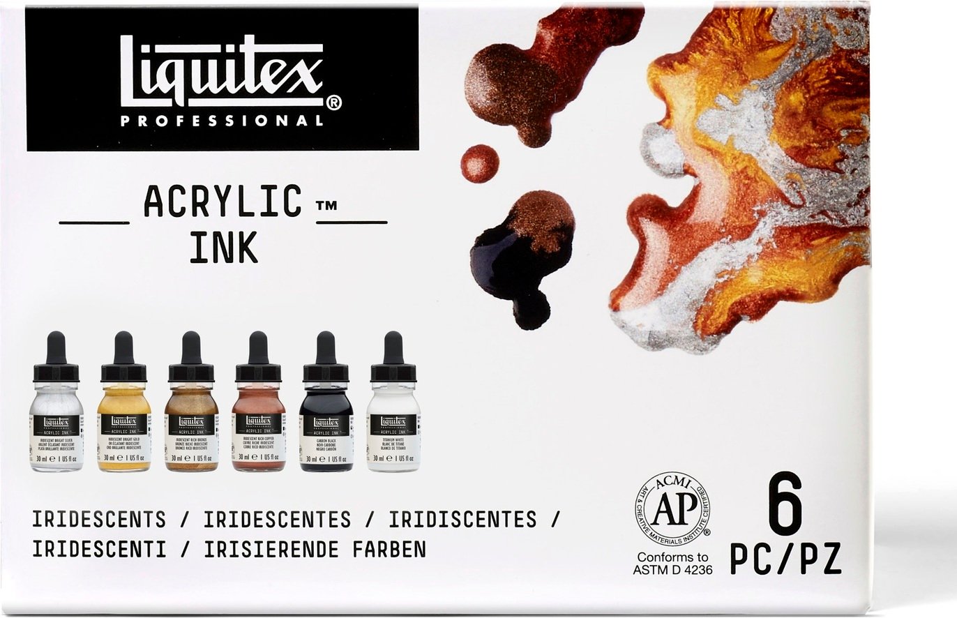 Liquitex Ink flüssige Acrylfarbe Set Metallic 6x30ml Mehrfarbig