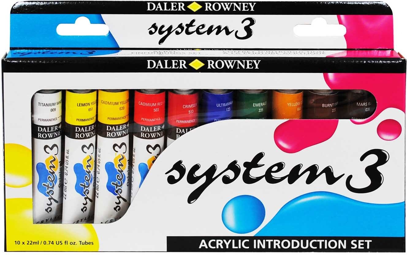 Daler-Rowney System 3 Anfängerset 10x22ml Mehrfarbig