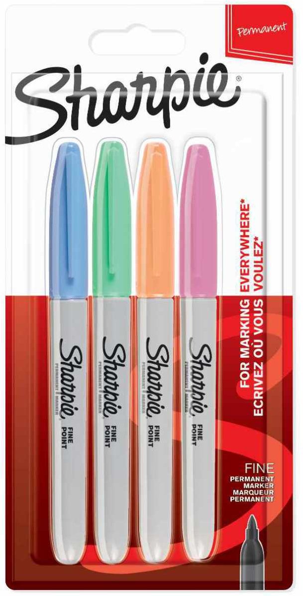 Sharpie Permanentmarker fein Pastellfarben 4 Stück