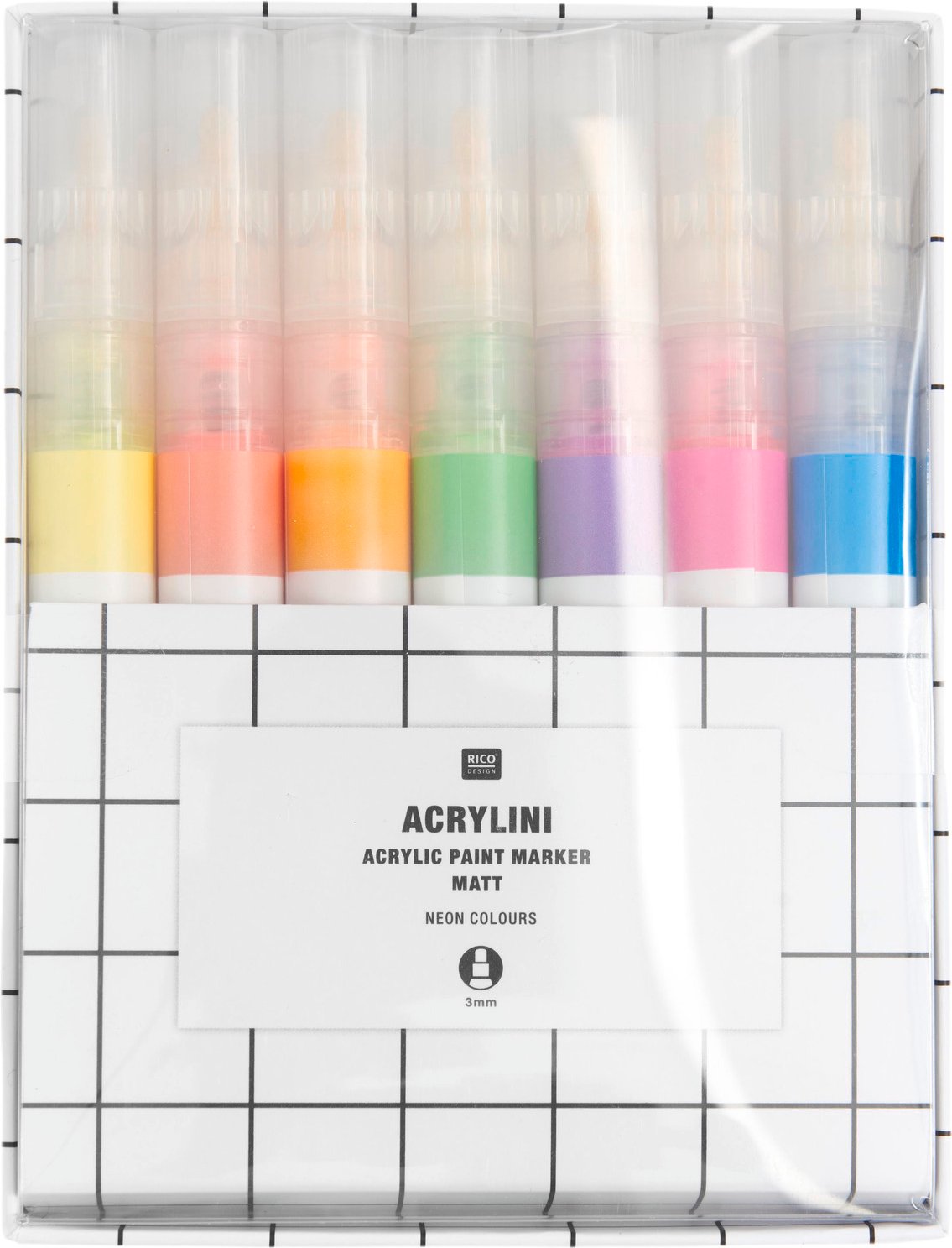 Rico Design Acrylini Marker Set Neon Neon