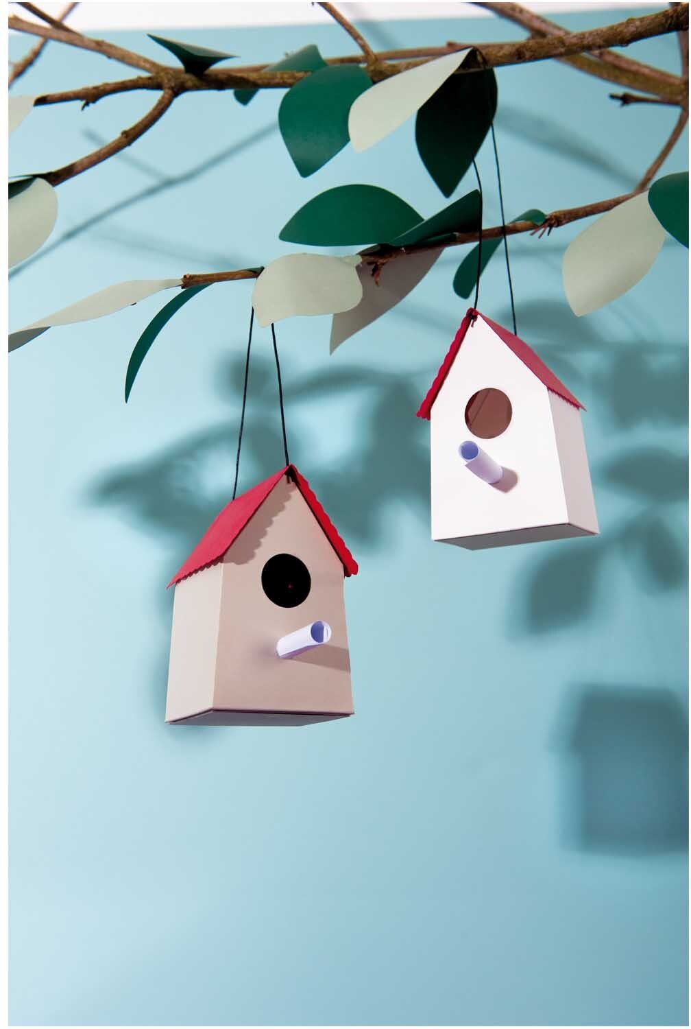 Rico Design Paper Poetry Bastelset Vogelhäuschen 7x11x7,5cm 8 Stück