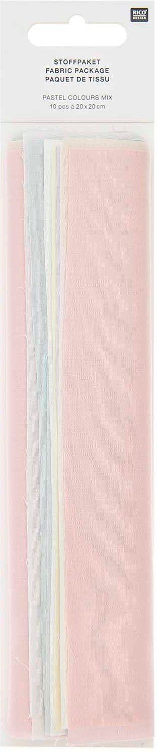 Rico Design Stoffpaket zum Besticken Pastel Colours Mix