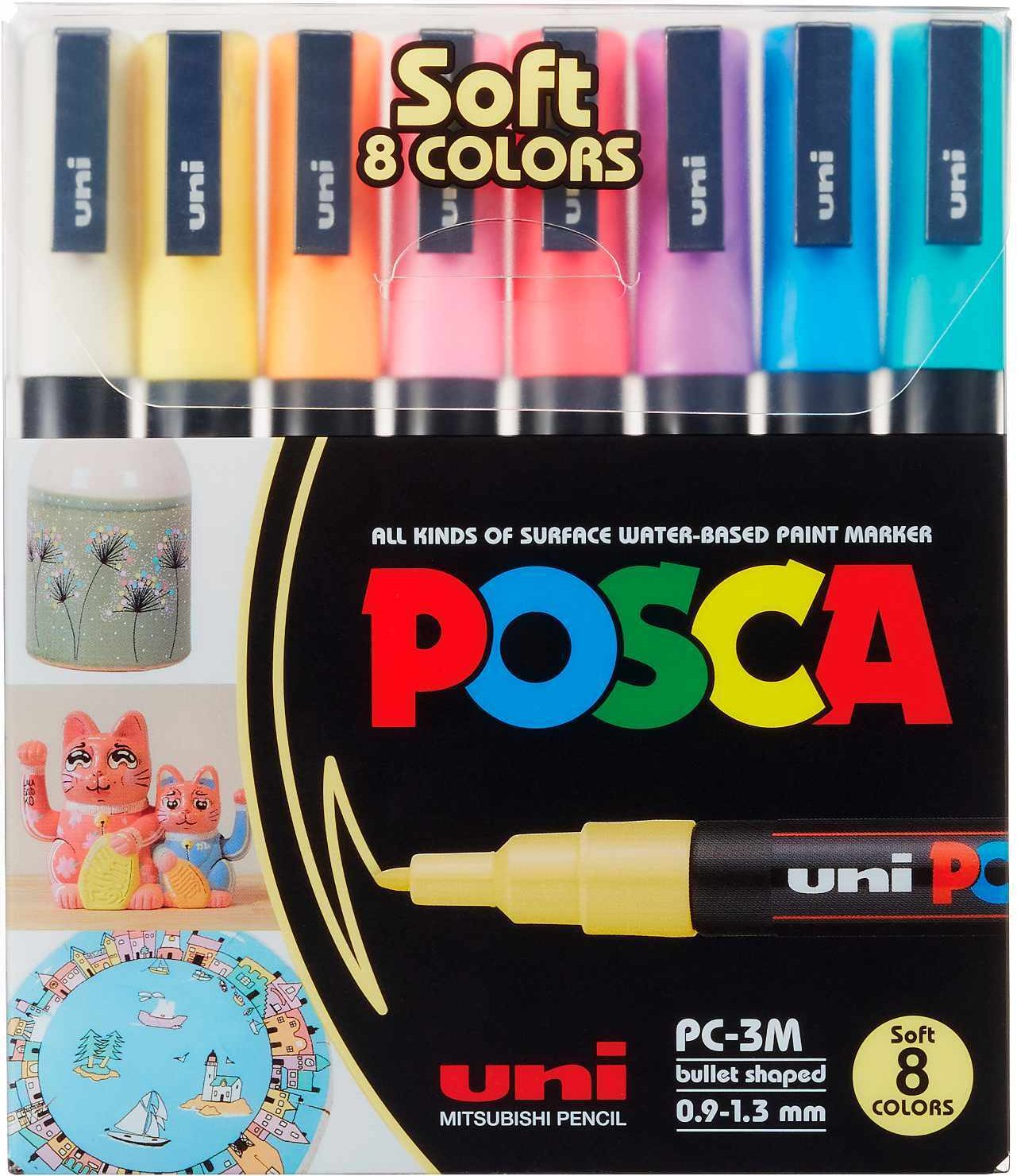 uni POSCA-Marker PC-3M 0,9-1,3mm Pastell 8 Stück