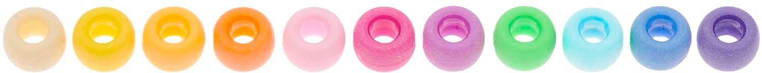 itoshii - Ponii Beads matt Regenbogen 9x6mm 400 Stück