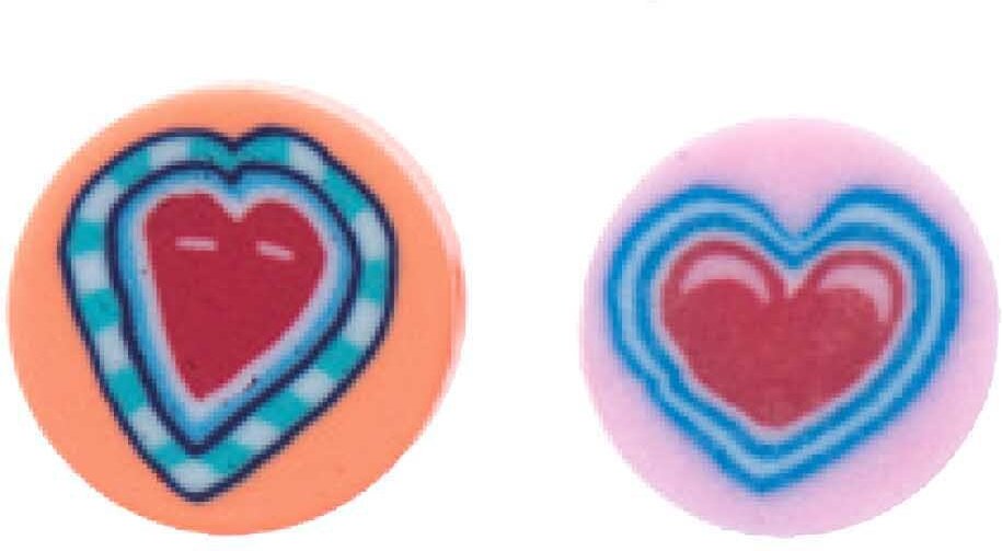 Rico Design Scheibe Herz rosa-orange 12 Stück