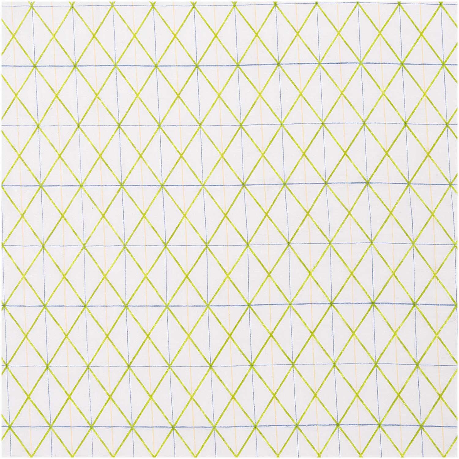 Rico Design Musselin-Druckstoff Bunny Hop Raster weiß 140cm