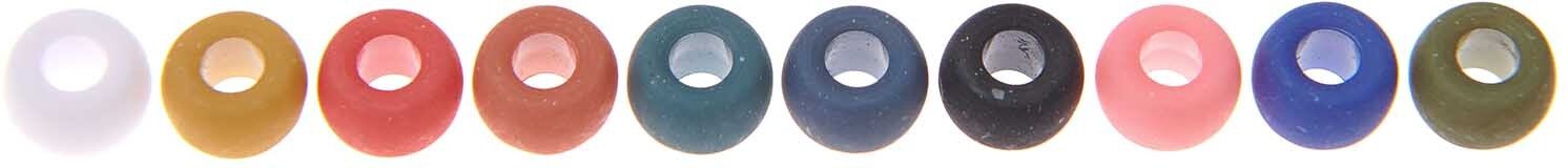 Rico Design itoshii - Ponii Beads matt Erdfarben dunkel 9x6mm 400 Stück