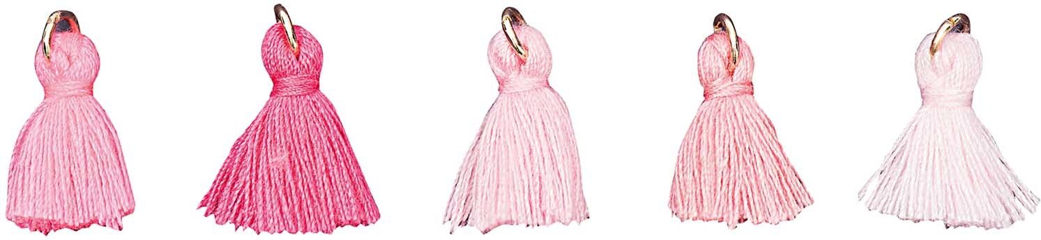 Anhänger Quasten Mix candy 5 Stück