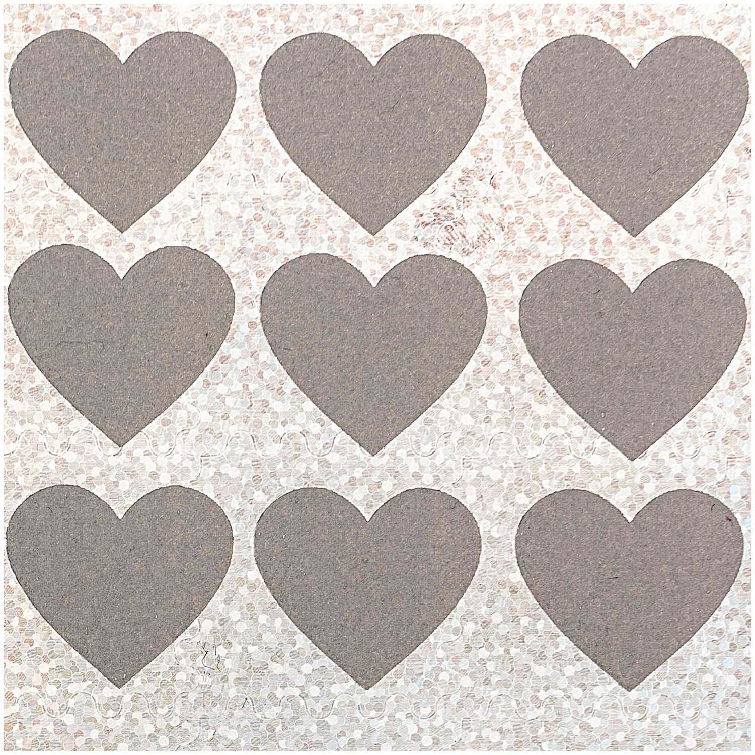 Rico Design Bügelmotiv Herzen irisierend 9 Stück