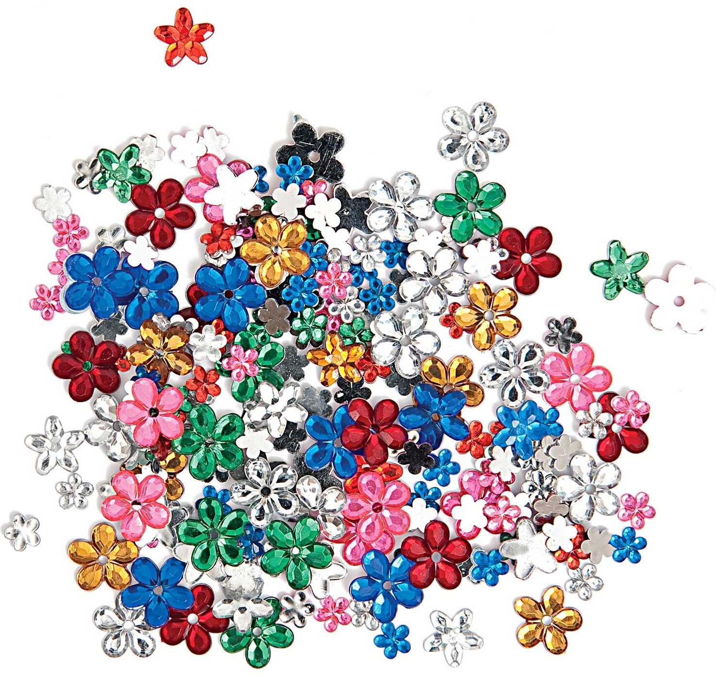 Rico Design Strass Mix Blumen mehrfarbig ca. 200 Stück