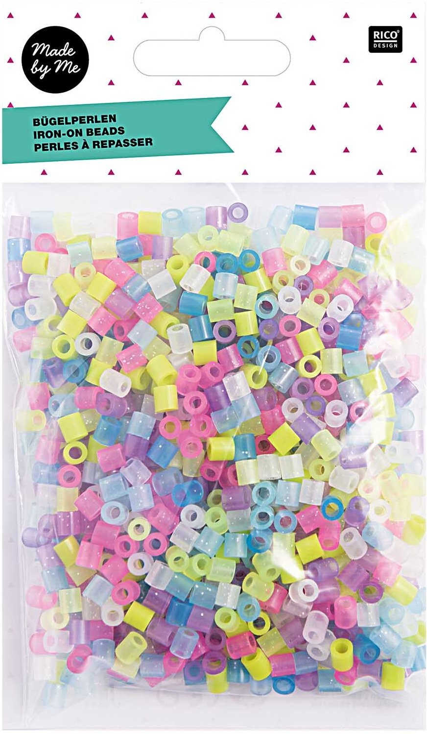 Rico Design Bügelperlen Glitter 5mm ca. 1100 Stück