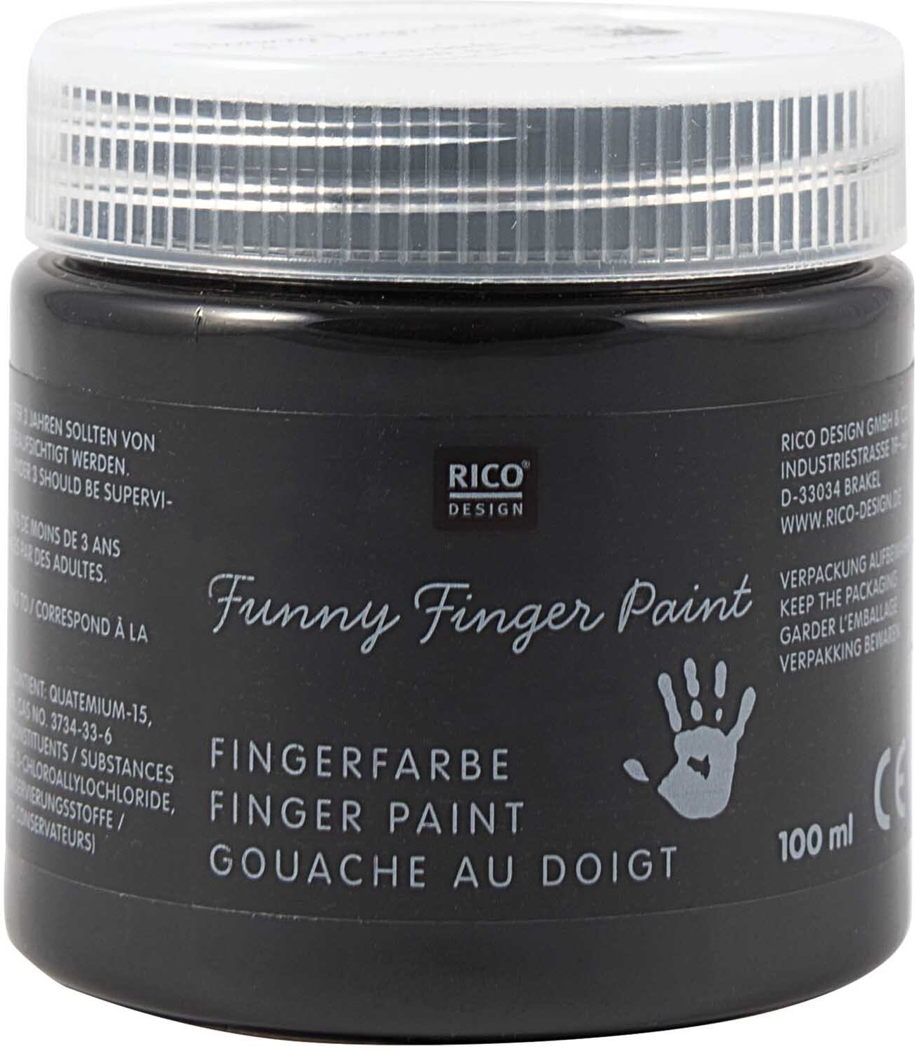 Rico Design Fingerfarbe 100ml Schwarz