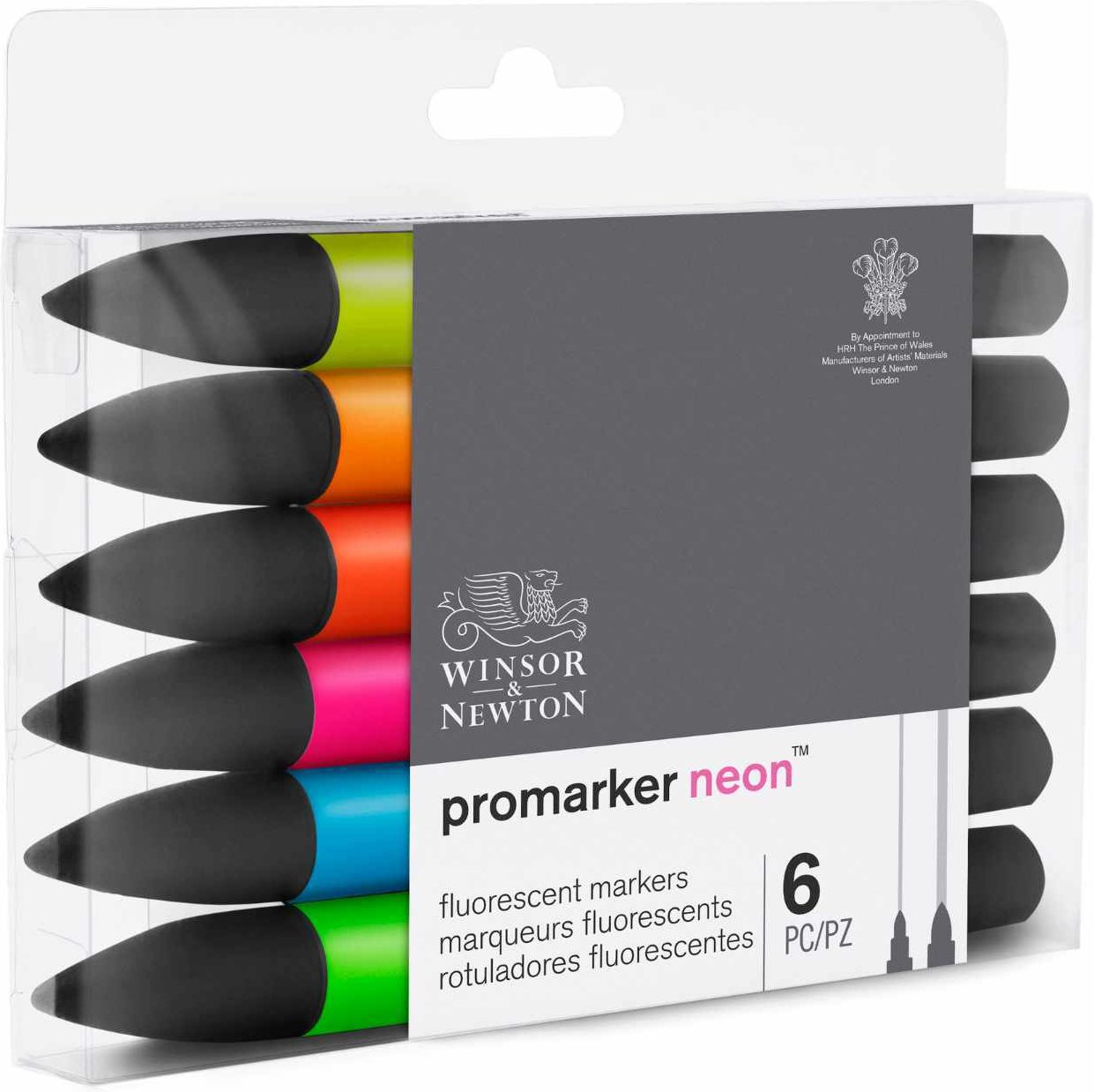 Winsor & Newton Promarker Aquarellmarker Neon 6 Stück