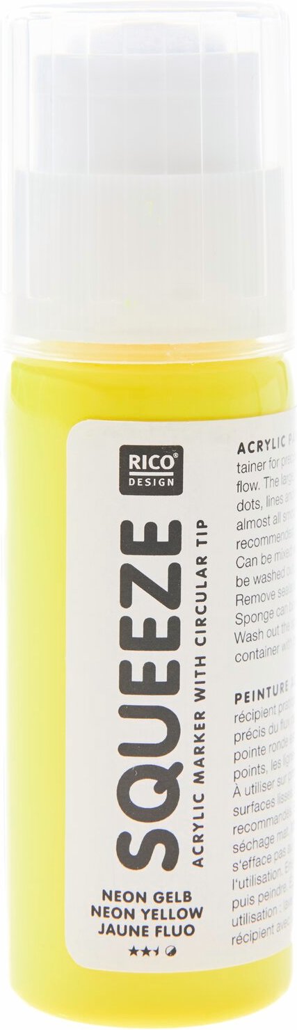 Rico Design Squeeze Acrylic Marker 60ml Neongelb