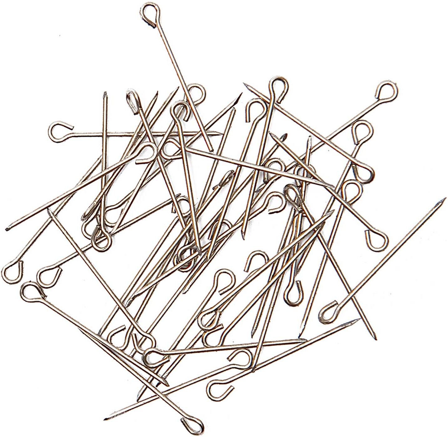 Rico Design Pailletten-Nadeln mit Schlaufe silber 13g