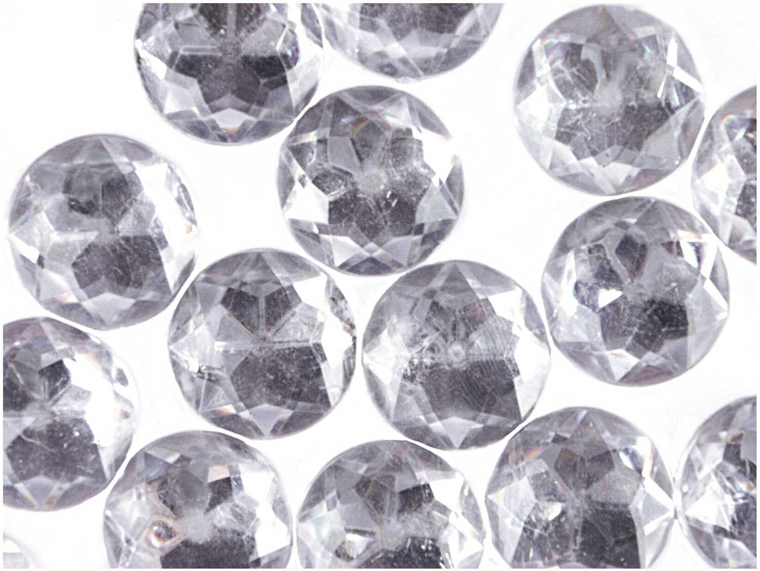 Rico Design Strass Kreis transparent 30 Stück