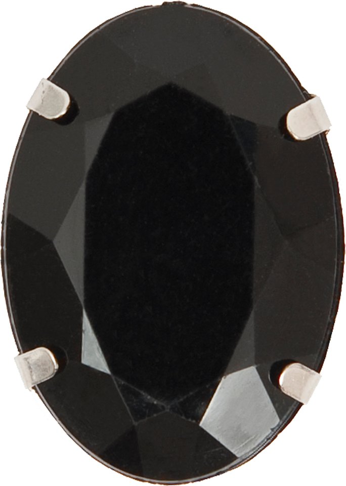 Rico Design Aufnähstein gefasst schwarz 18x25x9mm