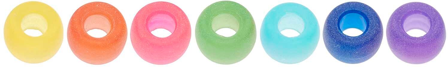 Rico Design itoshii - Ponii Beads frozen Regenbogen 9x6mm 400 Stück