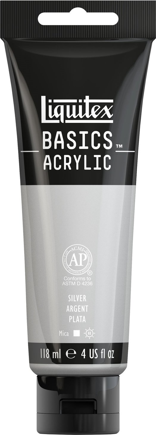 Liquitex Basics Acrylfarbe 118ml Silber