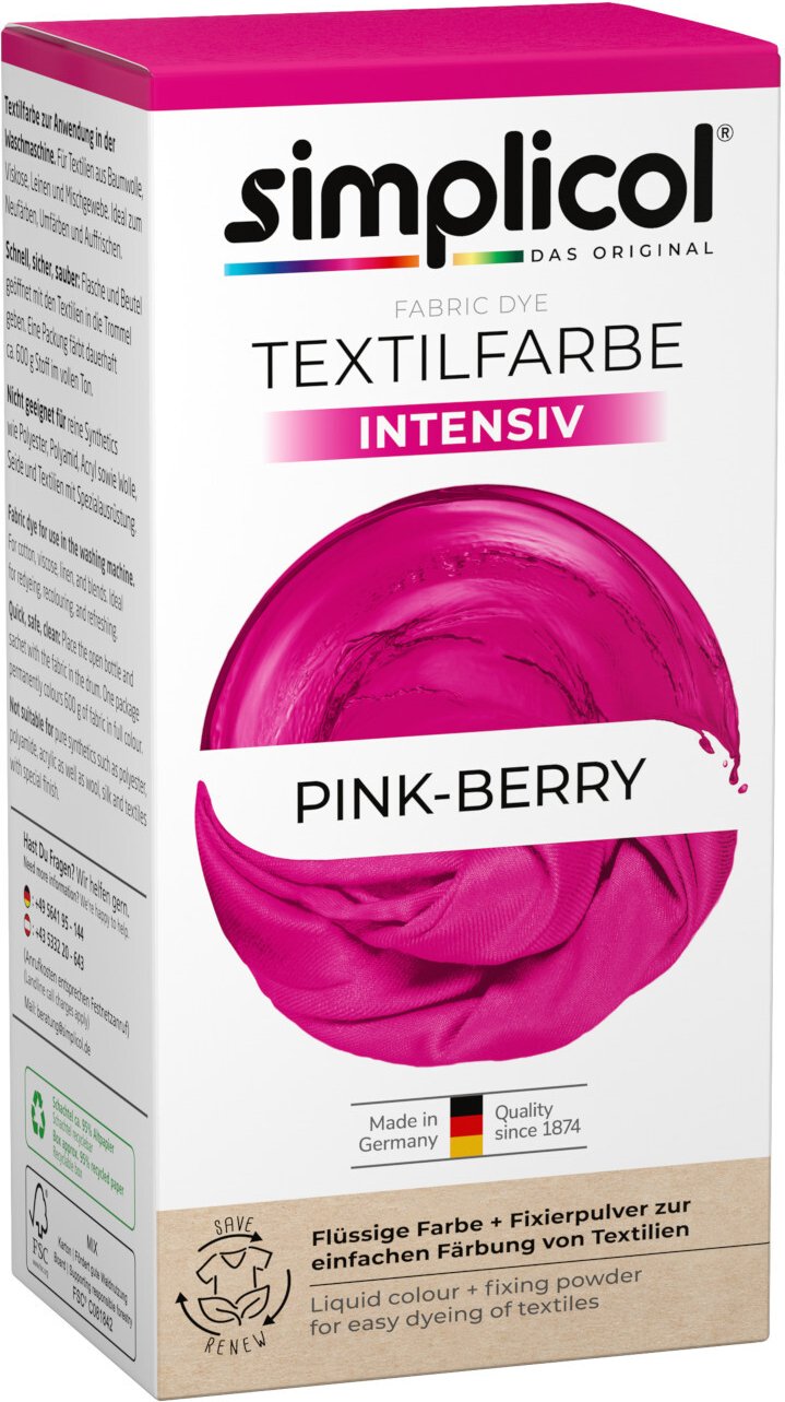 simplicol Textilfarbe intensiv 150ml Pinkberry